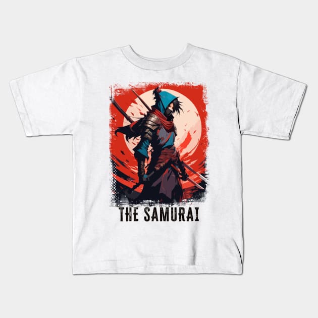 Mystical Samurai Warrior Ancient Japanese Ultimate Hero Kids T-Shirt by Naumovski